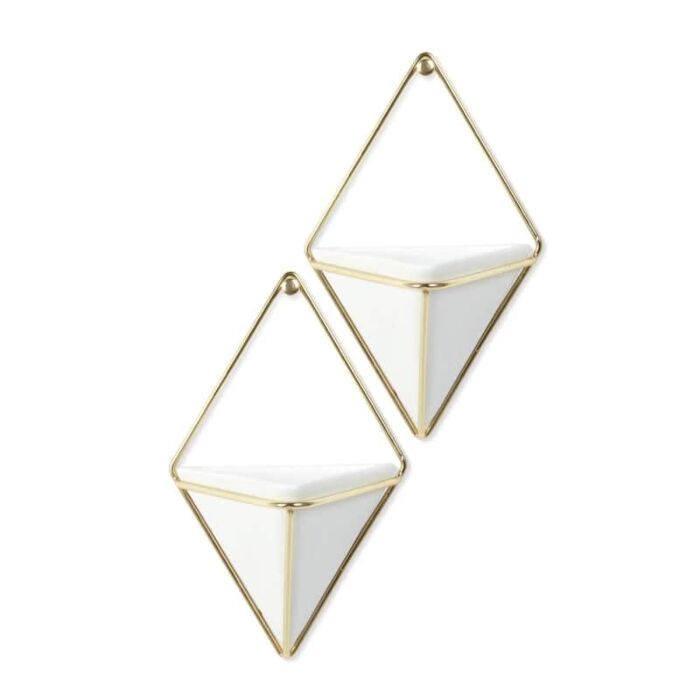 Umbra - Trigg Wall Display - White Brass - Small